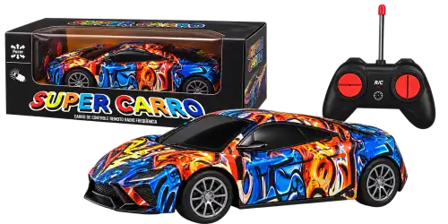 Carro de Controle Remoto Super Carro – Estampa Colorida