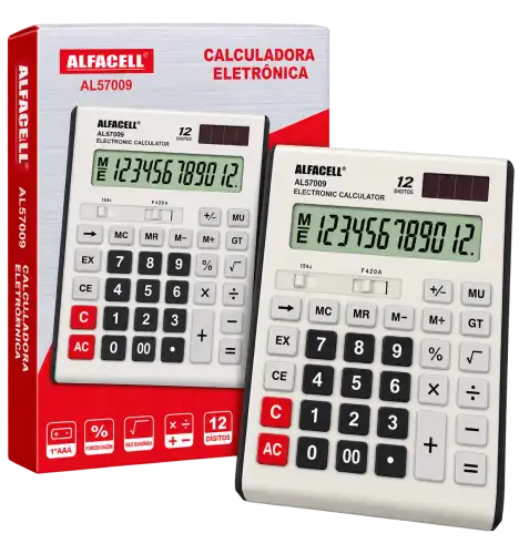 Calculadora Eletrônica Alfacell AL57009 – 12 Dígitos