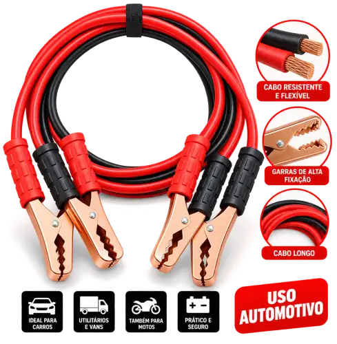 Cabo de Chupeta para Bateria Automotiva – Cabos Auxiliares