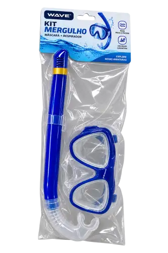 Kit Mergulho Wave com Máscara e Respirador