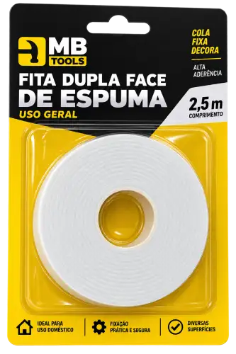 Fita Dupla Face de Espuma MB Tools – Uso Geral