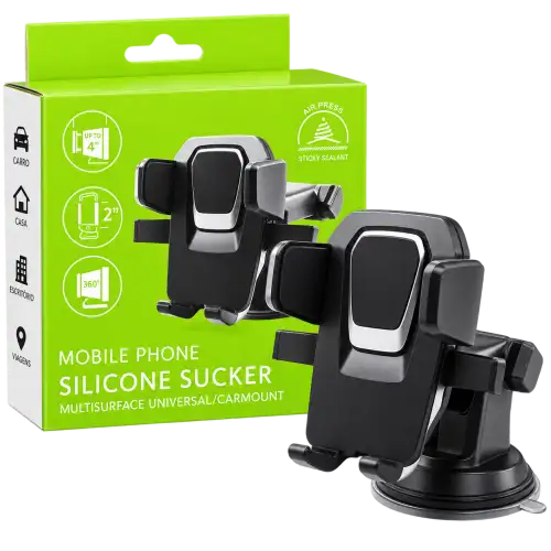 Suporte Veicular para Celular com Ventosa de Silicone – Universal