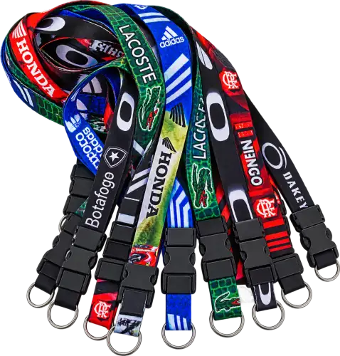 Cordão Crachá com Estampas Diversas e Argola