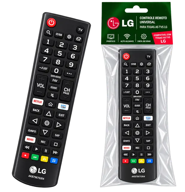 Controle Remoto Universal LG – Compatível com Todas as TVs LG